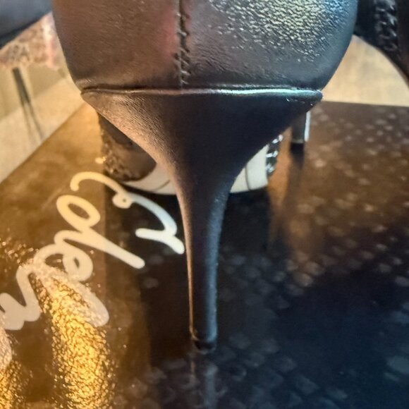 Sam Edelman Silver Metallic Mesh Heeled Sandals - Picture 5 of 6